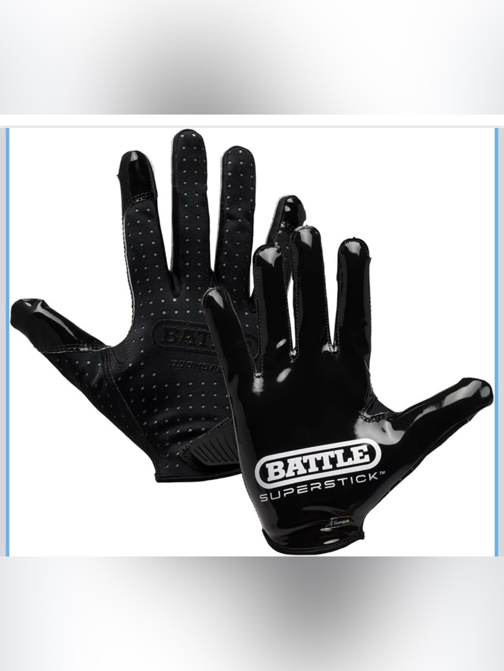 New US BATTLE Superstick Black Football Receiver Gloves